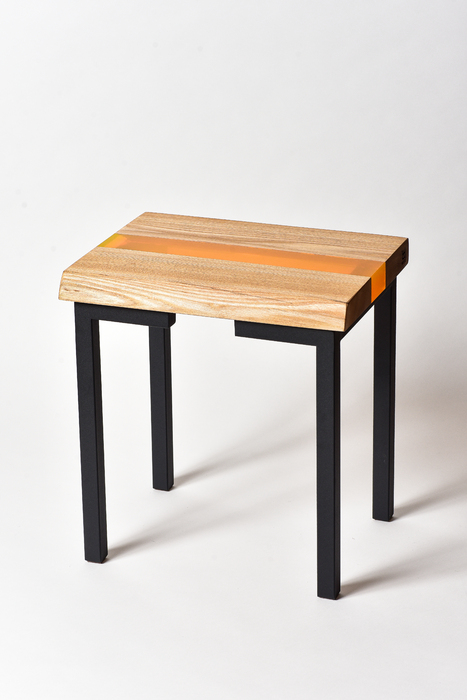 レジンスツール(ナラ×オレンジ)