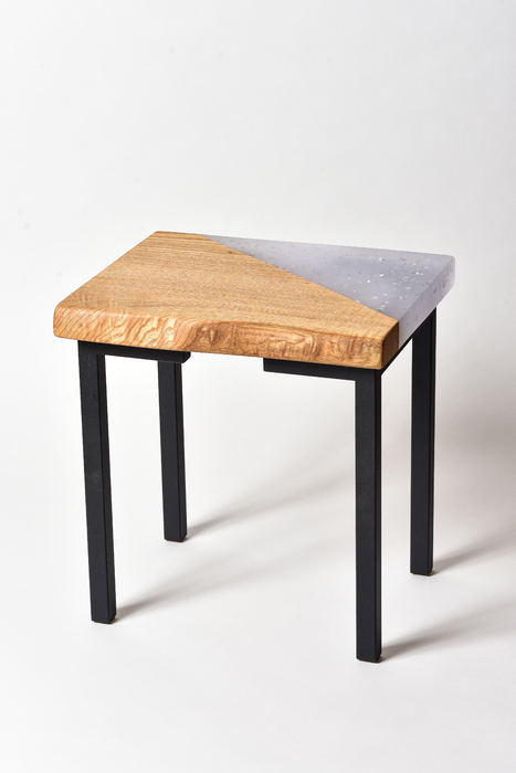 レジンスツール(ナラ×白ラメ)