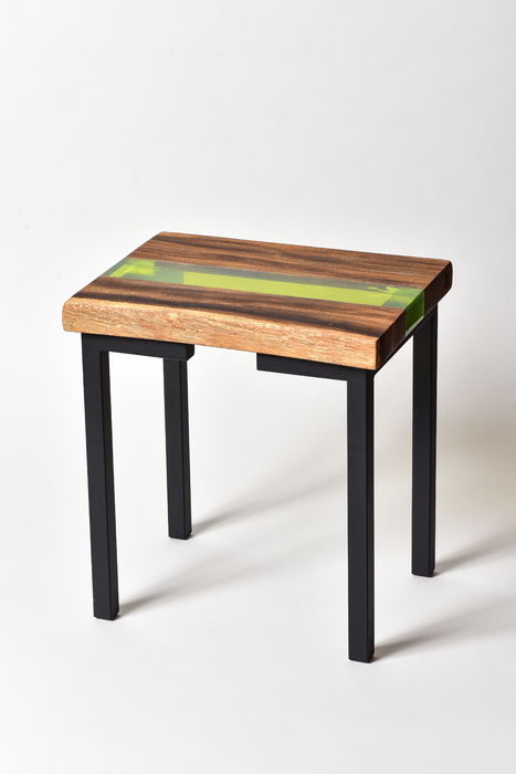 レジンスツール(モンキーポッド×ライトグリーン)