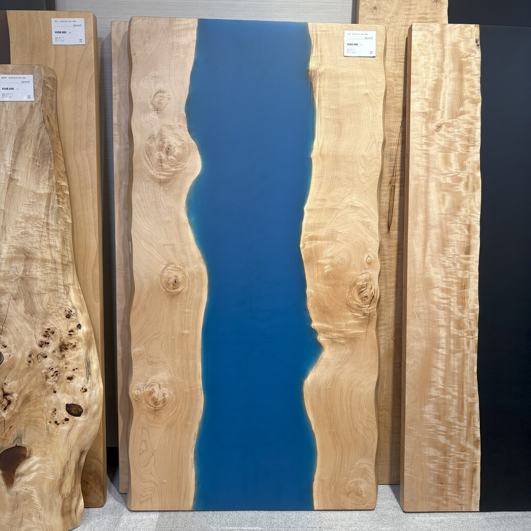 トチレジンリバーテーブル(ブルー)[1500-770]