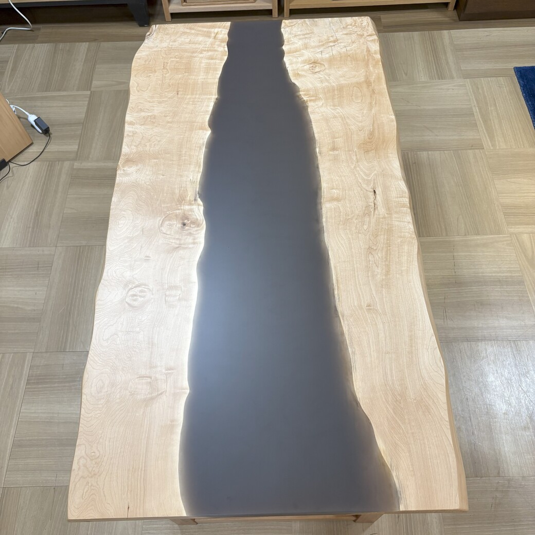 トチレジンリバーテーブル(ブラウン)[1500-790]