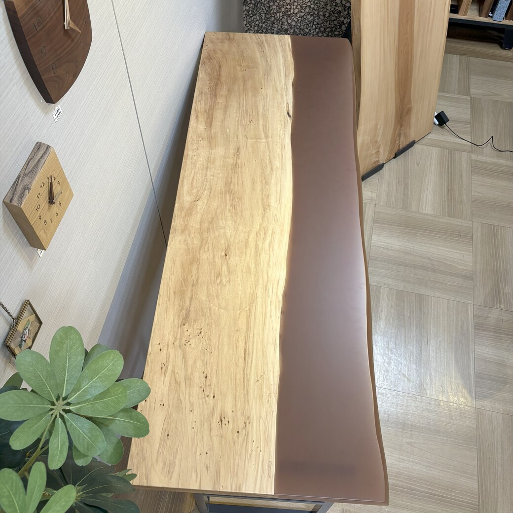 ポプラレジンオーシャンデスク(ブラウン)[1710-580]