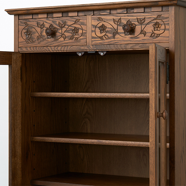 花柄キャビネット750(COT-59)