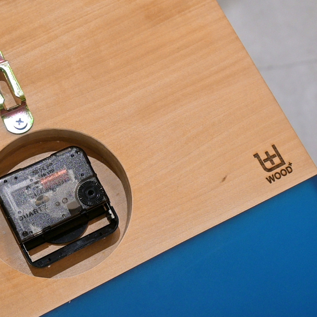 レジンウォールクロック(トチ×ブルー)