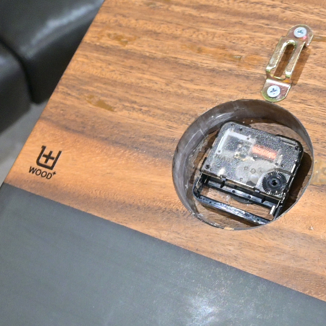 レジンウォールクロック(ブラックウォールナット×ブラック)