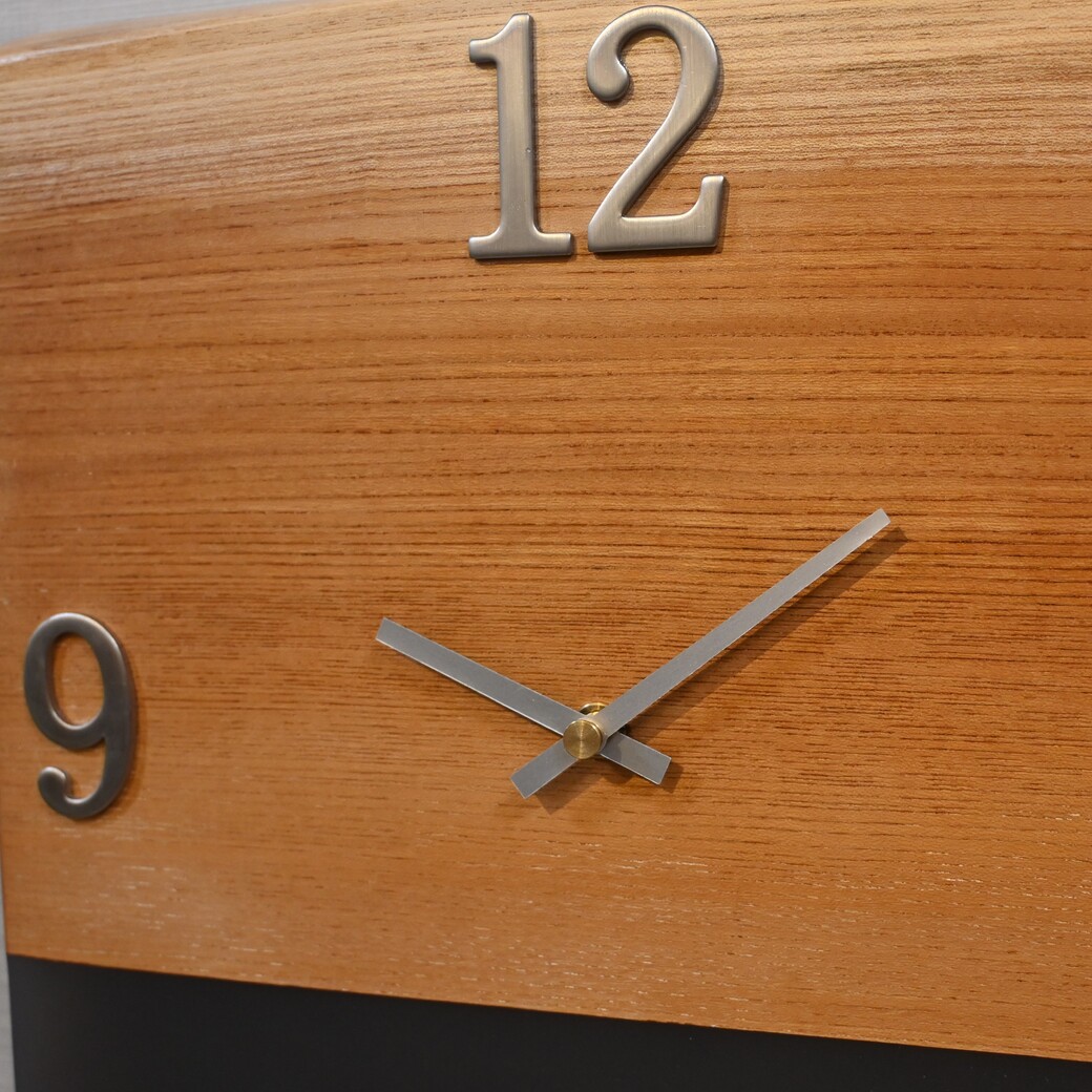 レジンウォールクロック(ケヤキ×ブラック)