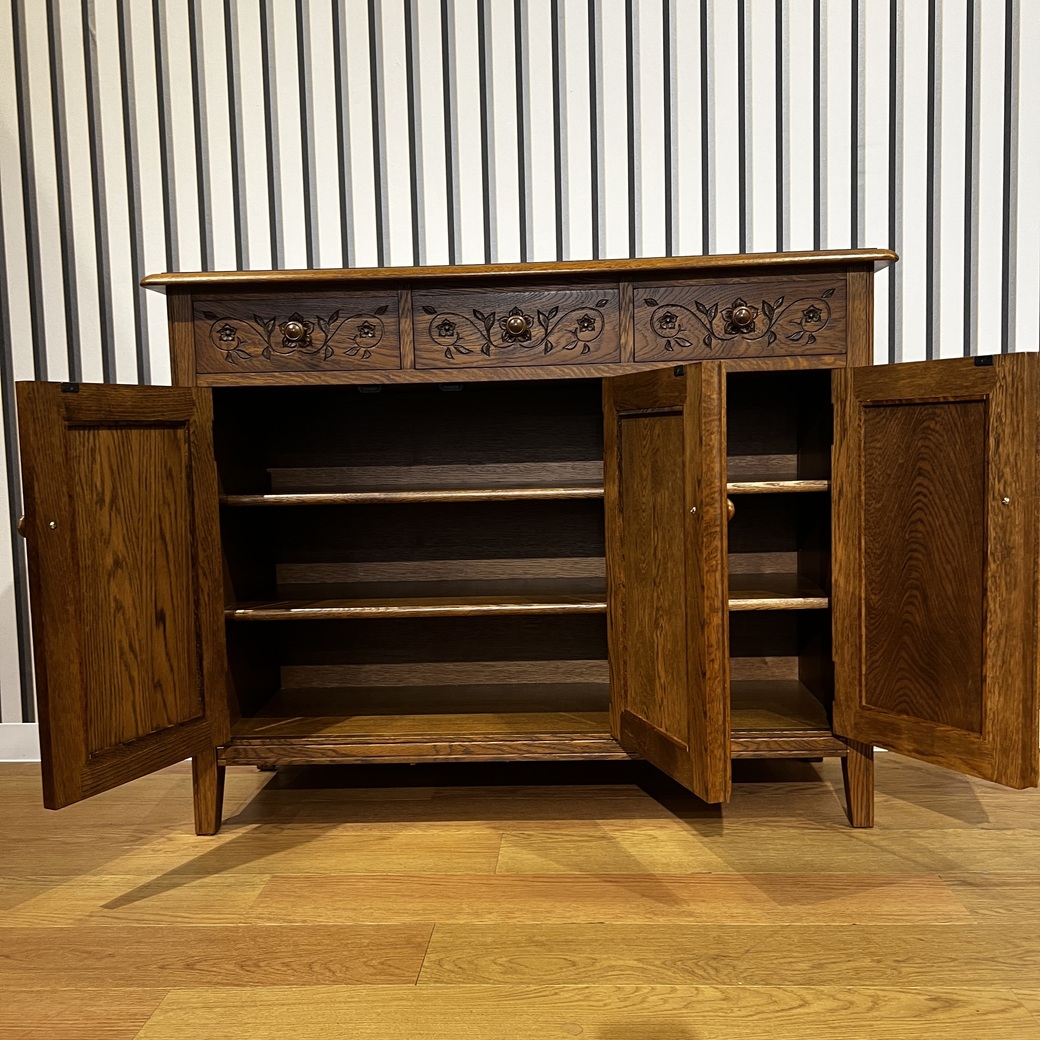 花柄キャビネット1100