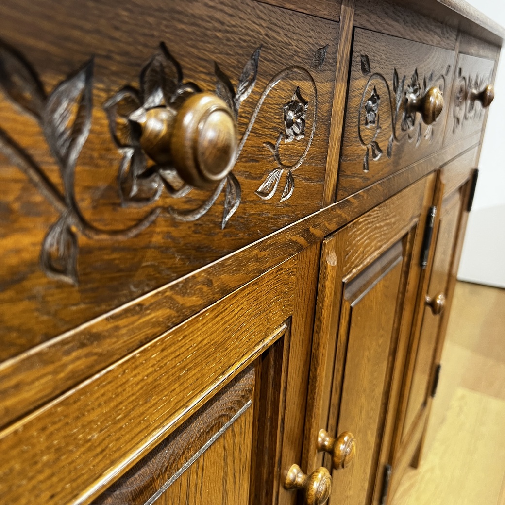 花柄キャビネット1100