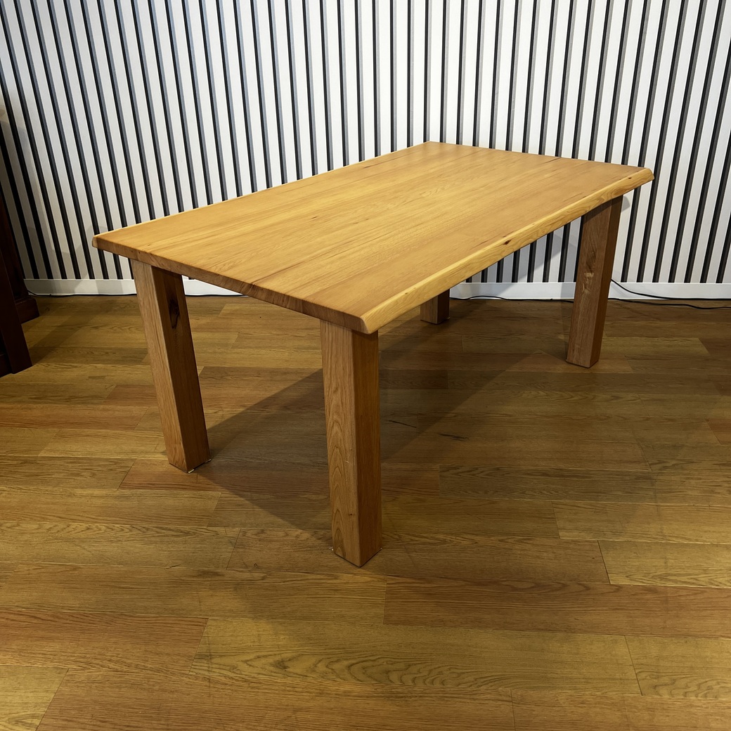 ヒッコリー耳付きハギテーブル1500