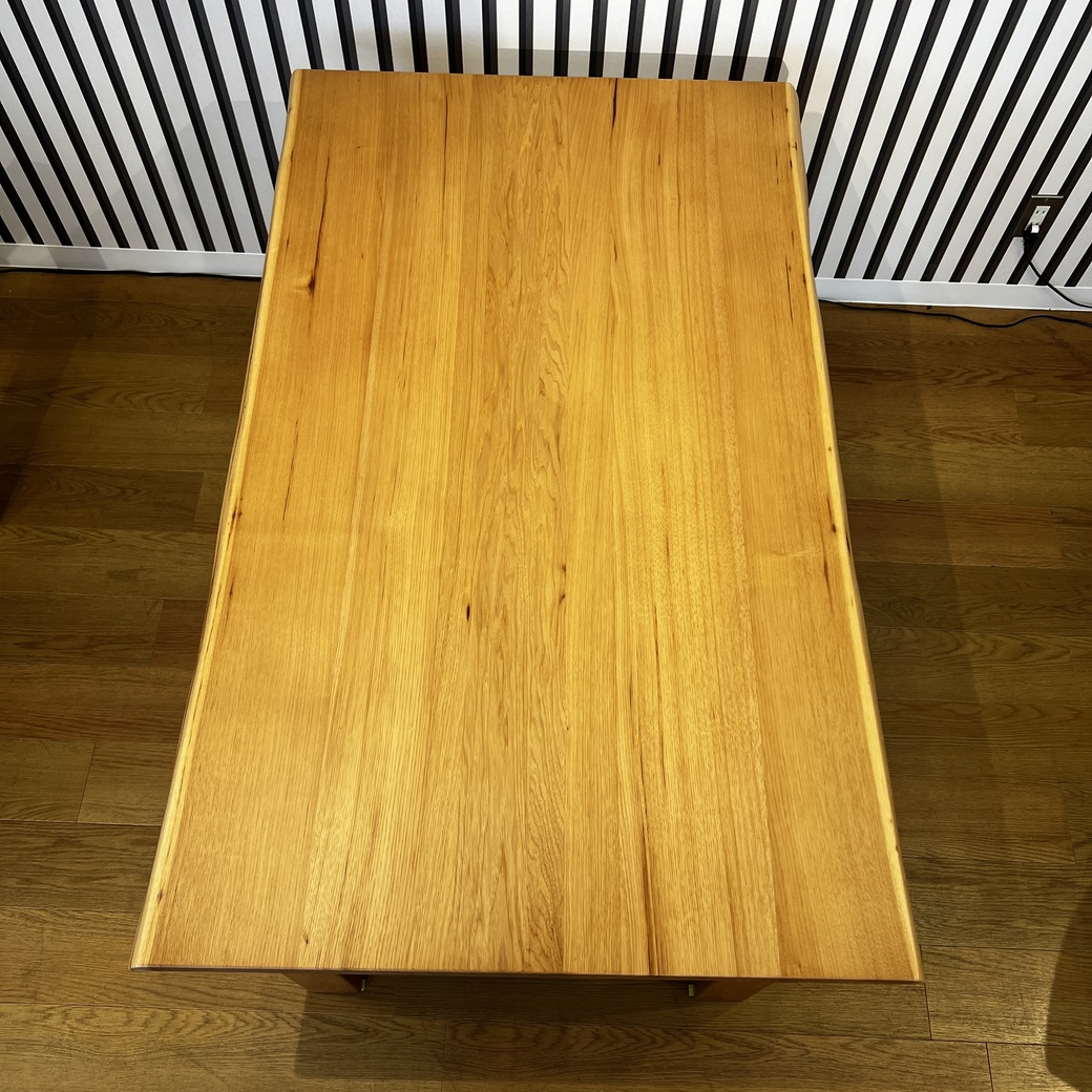 ヒッコリー耳付きハギテーブル1500