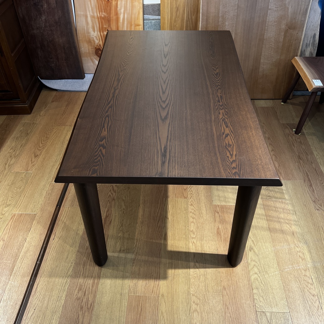 タモ3枚ハギテーブル1500