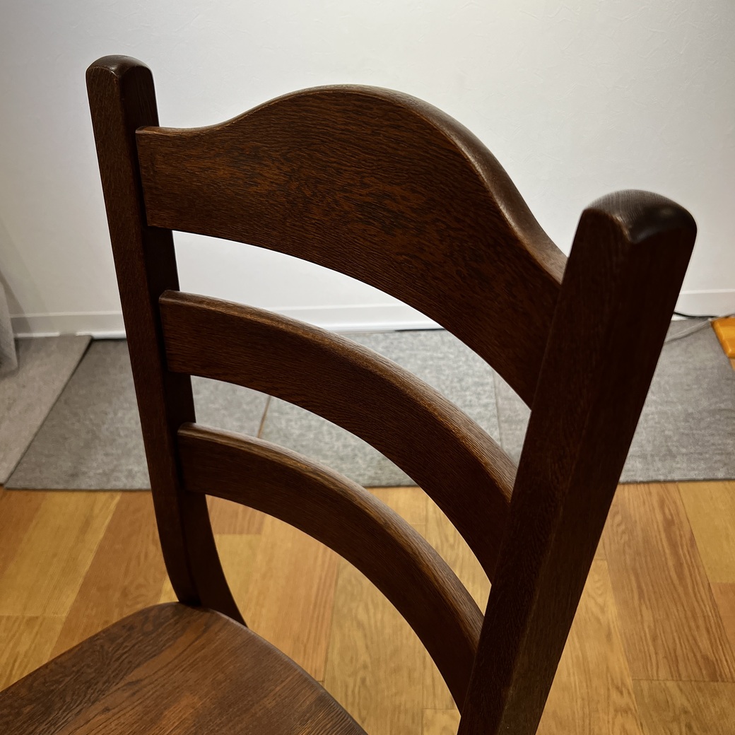 ナラ材ラダーバックチェア