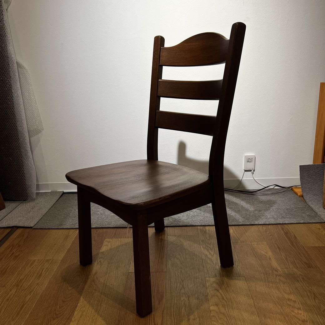 ナラ材ラダーバックチェア